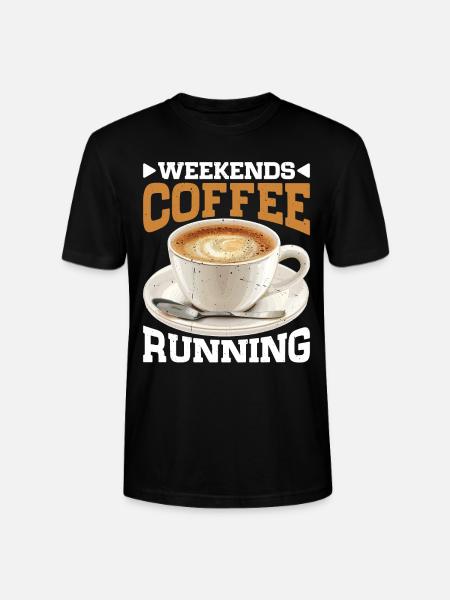 Weekends Coffee Running - Stanley/Stella Unisex Bio-T-Shirt CRAFTER - Schwarz
