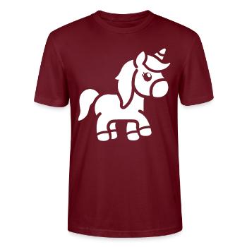 Pony - Stanley/Stella Unisex Bio-T-Shirt CRAFTER - Burgunderrot - Vorne - Alina (178cm) & Michal (187cm)