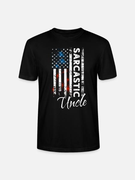 Sarcastic Uncle - Stanley/Stella CRAFTER Unisex Organic T-Shirt - black