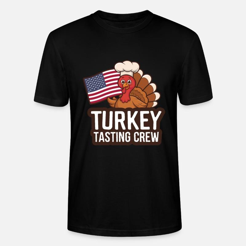 Dinde drôle de Thanksgiving - T-shirt bio CRAFTER Stanley Stella Unisexe - noir