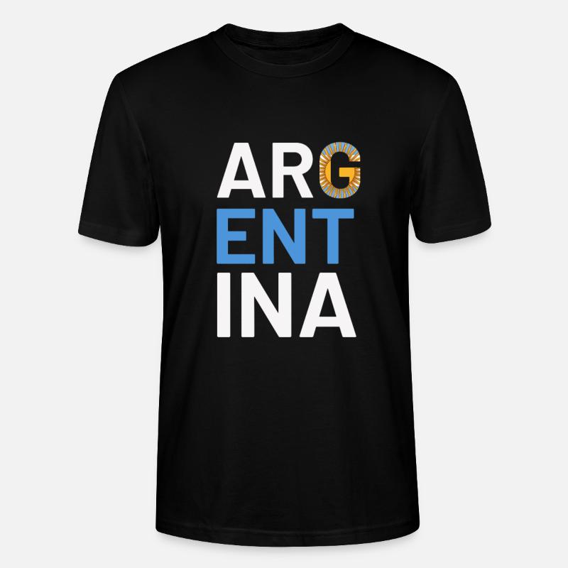 Argentine Cadeau Argentine Drapeau argentin - T-shirt bio CRAFTER Stanley Stella Unisexe - noir