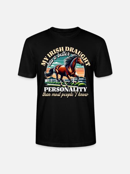 Irisches Zugpferd Sprüche Irish Draught - Stanley/Stella Unisex Bio-T-Shirt CRAFTER - Schwarz