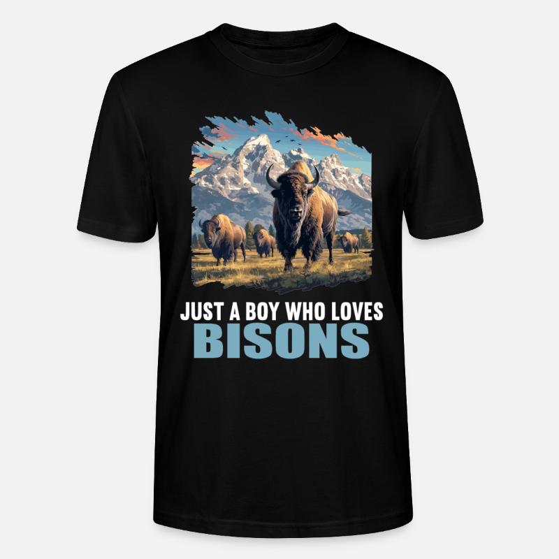 Bisons Bison - T-shirt bio CRAFTER Stanley Stella Unisexe - noir