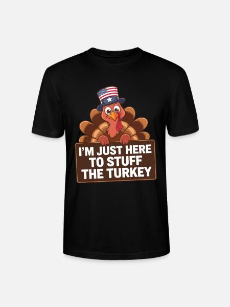 Funny Thanksgiving Turkey - Stanley/Stella CRAFTER Unisex Organic T-Shirt - black
