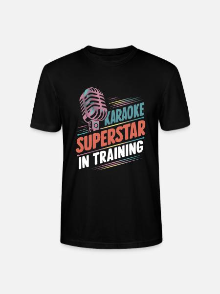 Karaoke-Superstar im Training - Stanley/Stella Unisex Bio-T-Shirt CRAFTER - Schwarz
