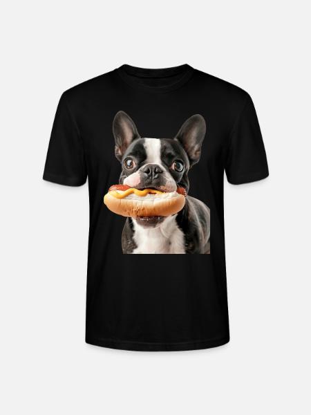 Boston Terrier - Stanley/Stella CRAFTER Unisex Organic T-Shirt - black