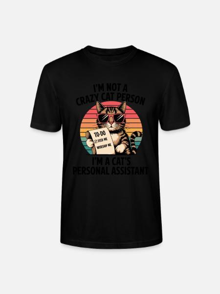 Funny cat saying - Stanley/Stella CRAFTER Unisex Organic T-Shirt - black