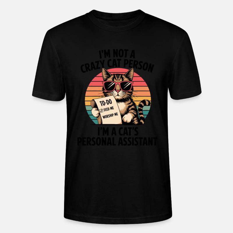 Witziger Katzen Spruch - Stanley/Stella Unisex Bio-T-Shirt CRAFTER - Schwarz