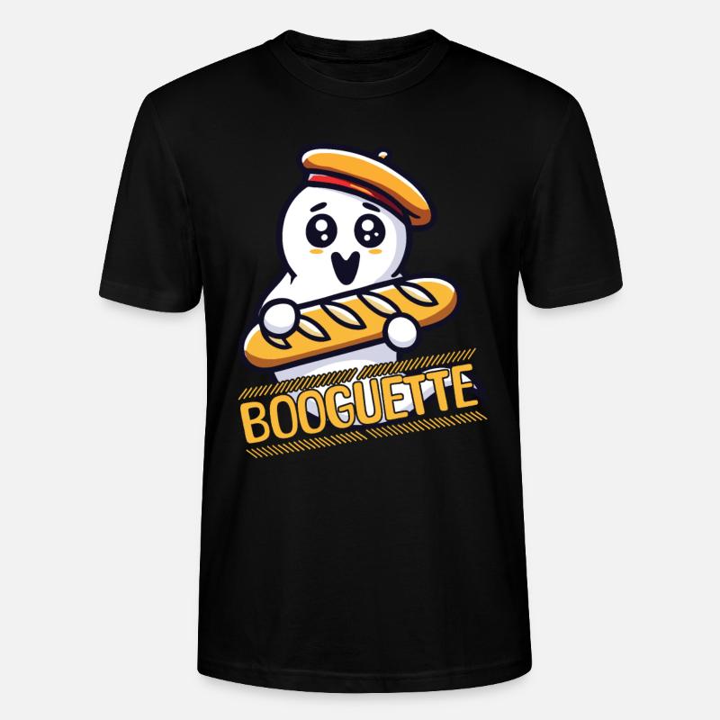 Fantôme avec baguette booguette fun - T-shirt bio CRAFTER Stanley Stella Unisexe - noir