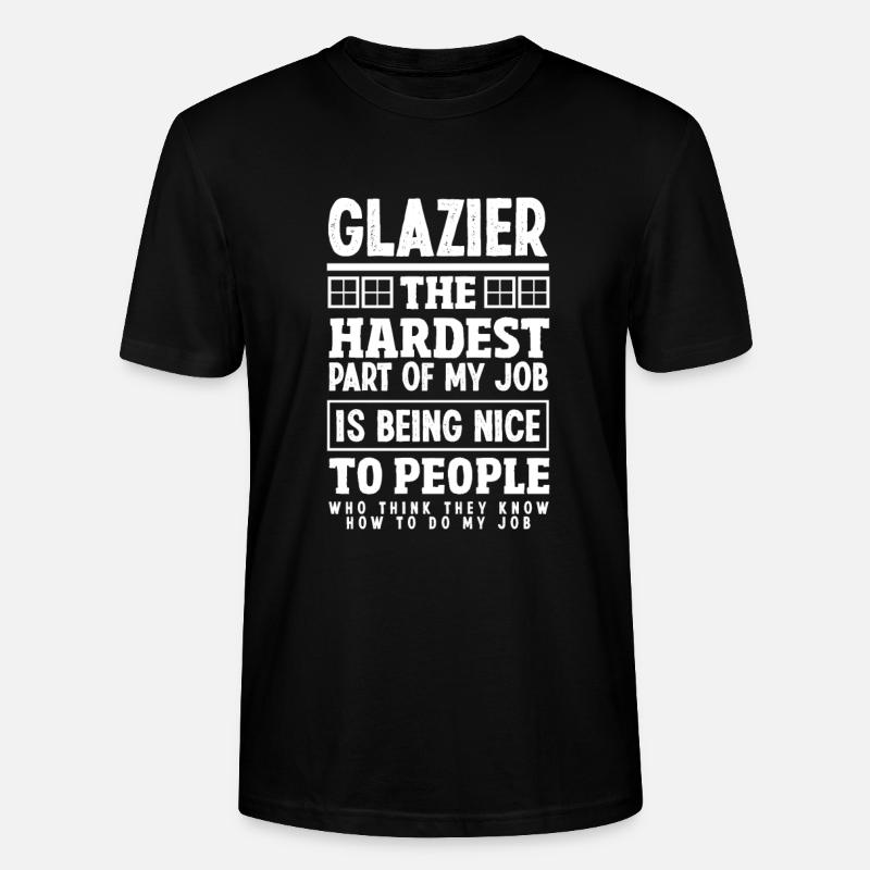 Glaser Geschenk - Stanley/Stella Unisex Bio-T-Shirt CRAFTER - Schwarz