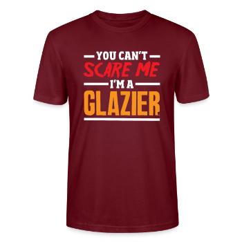 Glasses Gift - Stanley/Stella CRAFTER Unisex Organic T-Shirt - burgundy - Front - Alina (178cm) & Michal (187cm)
