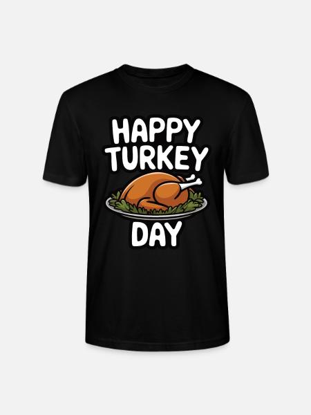 Dinde drôle de Thanksgiving - T-shirt bio CRAFTER Stanley Stella Unisexe - noir