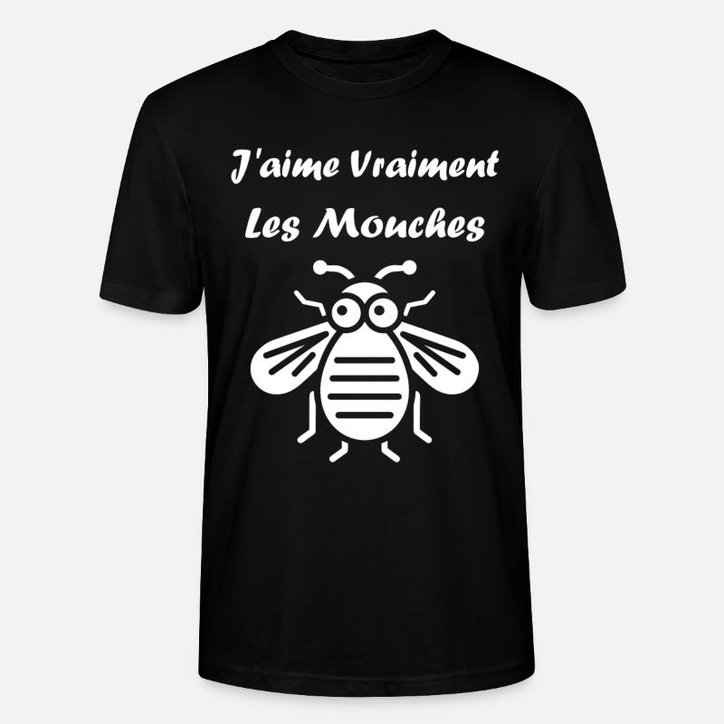 Insecte Citation humour mouche - T-shirt bio CRAFTER Stanley Stella Unisexe - noir