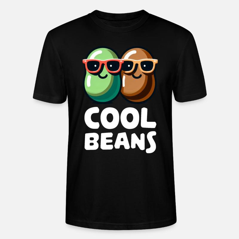 Coole Bohnen Lustiges Bohnendesign - Stanley/Stella Unisex Bio-T-Shirt CRAFTER - Schwarz