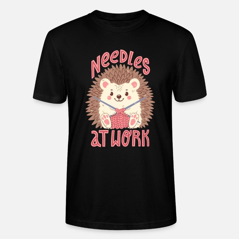 Nadeln bei der Arbeit - Stanley/Stella Unisex Bio-T-Shirt CRAFTER - Schwarz
