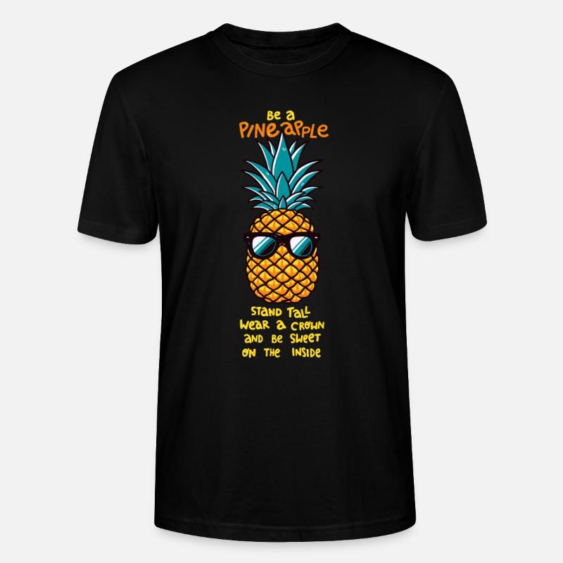 Sei eine Ananas - Stanley/Stella Unisex Bio-T-Shirt CRAFTER - Schwarz