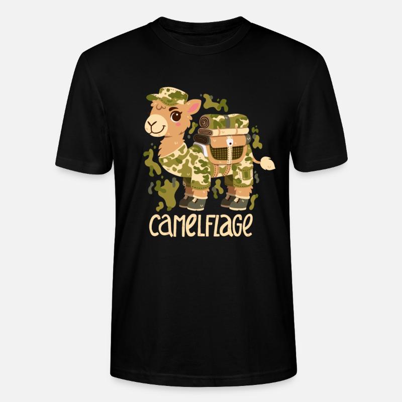 Camelflage - T-shirt bio CRAFTER Stanley Stella Unisexe - noir