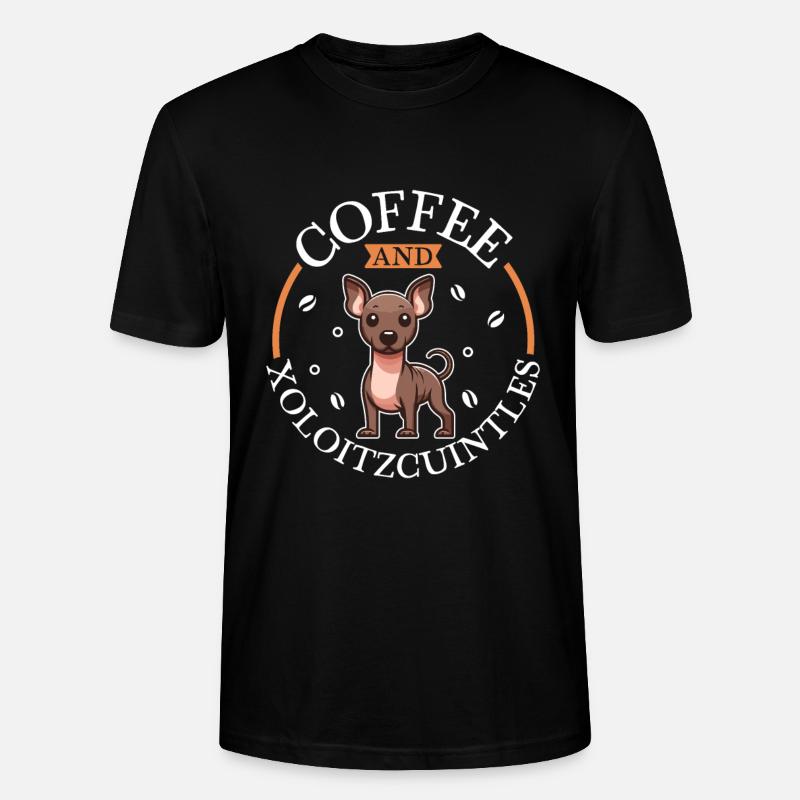 Kaffee und Xoloitzcuintle - Stanley/Stella Unisex Bio-T-Shirt CRAFTER - Schwarz