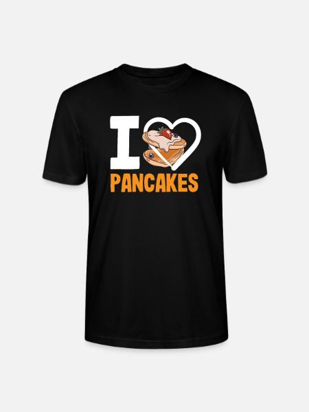 Funny Pancake Lover Gift - Stanley/Stella CRAFTER Unisex Organic T-Shirt - black