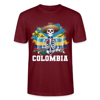 Colombie Colombie Medellín Vacances Bogota Cali - T-shirt bio CRAFTER Stanley Stella Unisexe - bordeaux - Devant - Alina (178cm) & Michal (187cm)