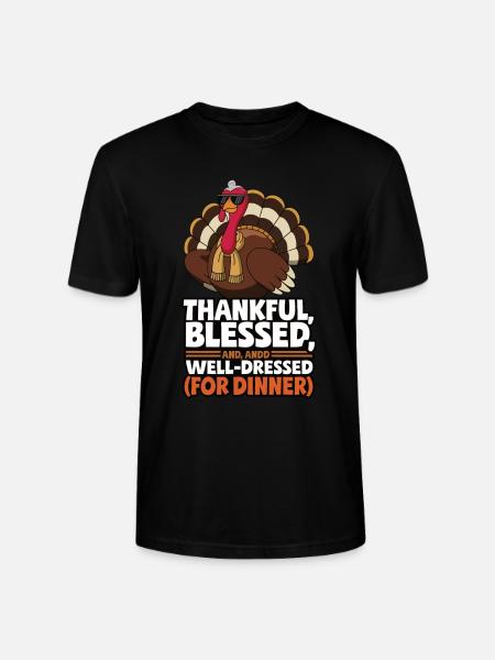 Lustiger Thanksgiving Truthahn - Stanley/Stella Unisex Bio-T-Shirt CRAFTER - Schwarz