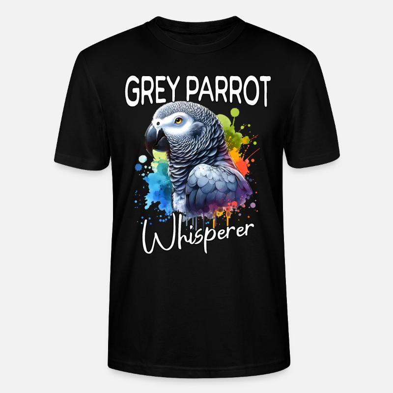 Graupapagei Flüsterer - Stanley/Stella Unisex Bio-T-Shirt CRAFTER - Schwarz