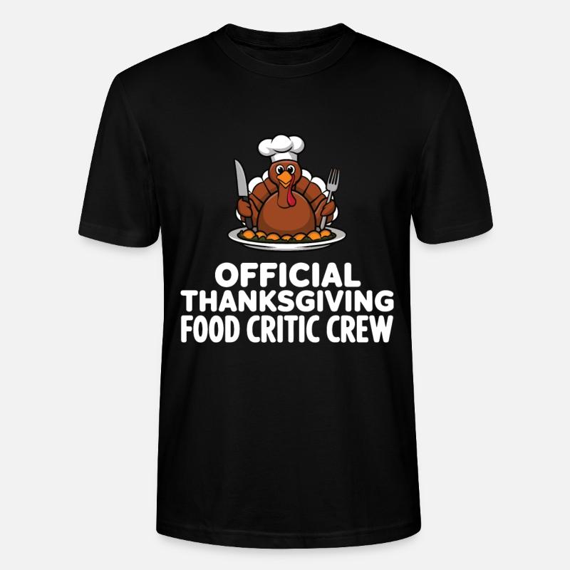 Dinde drôle de Thanksgiving - T-shirt bio CRAFTER Stanley Stella Unisexe - noir