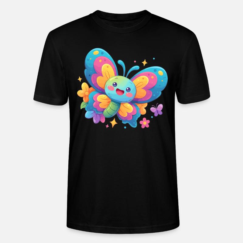 Butterfly Schmetterlinge Schmetterling - Stanley/Stella Unisex Bio-T-Shirt CRAFTER - Schwarz
