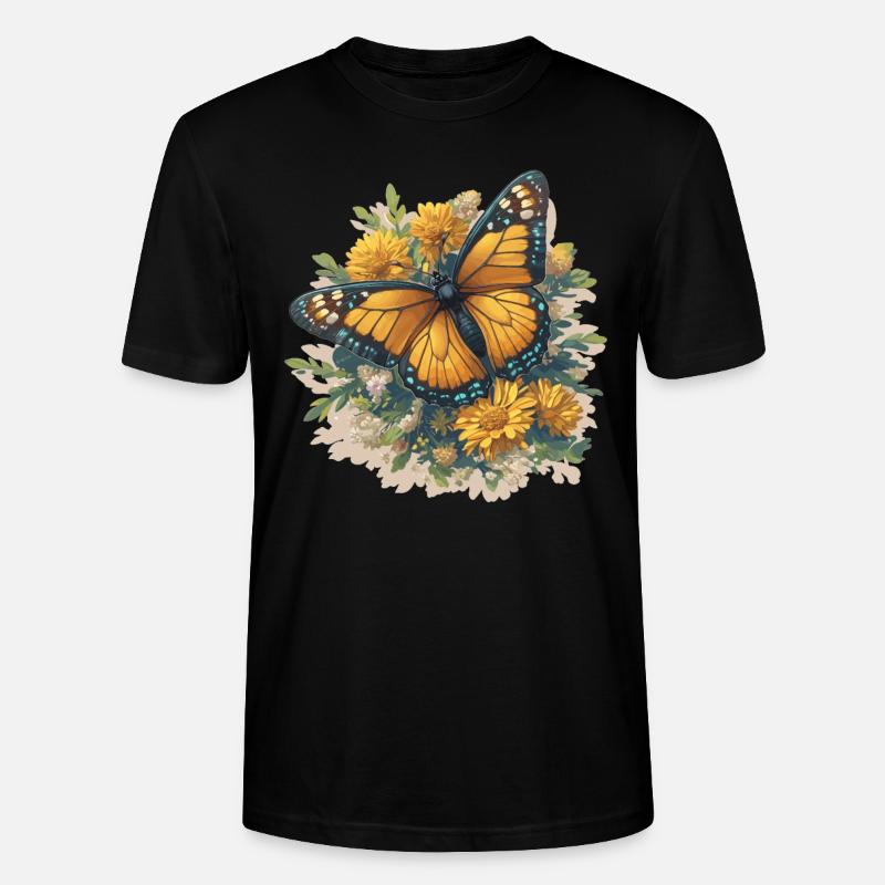 papillon papillons papillon papillon - T-shirt bio CRAFTER Stanley Stella Unisexe - noir