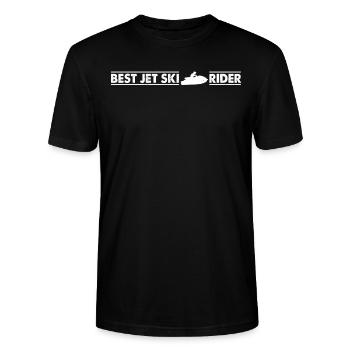 Jet Ski Lover Funny Jet Ski Rider - Meilleur tour de jet ski - T-shirt bio CRAFTER Stanley Stella Unisexe - noir - Devant - Alina (178cm) & Michal (187cm)
