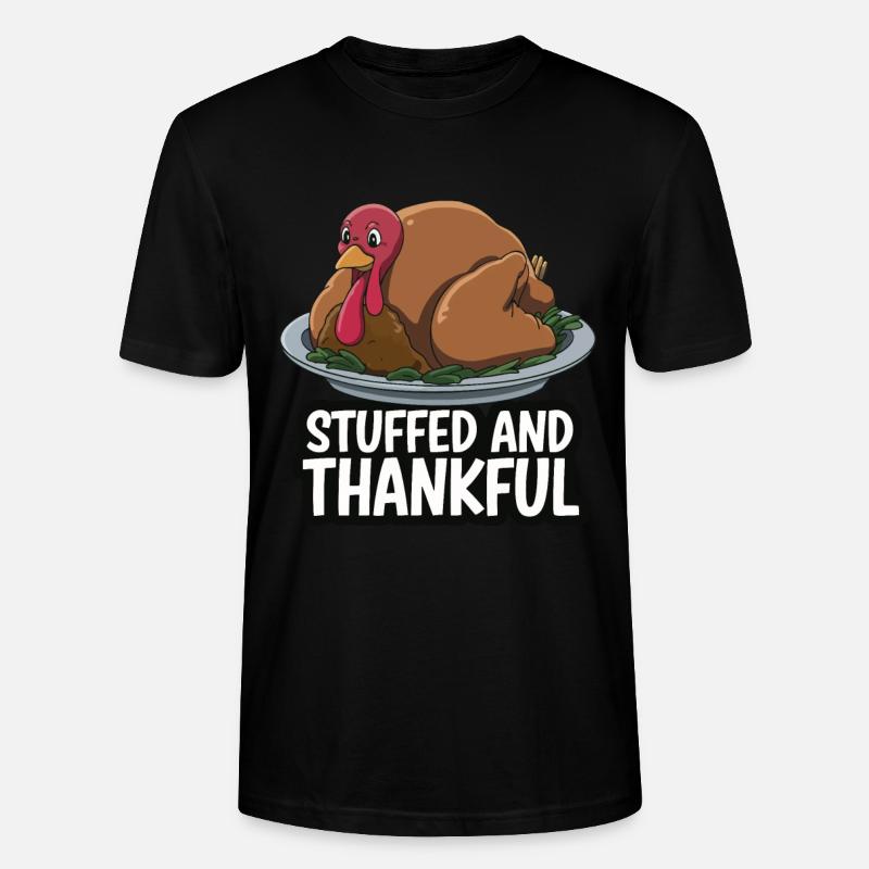 Dinde drôle de Thanksgiving - T-shirt bio CRAFTER Stanley Stella Unisexe - noir