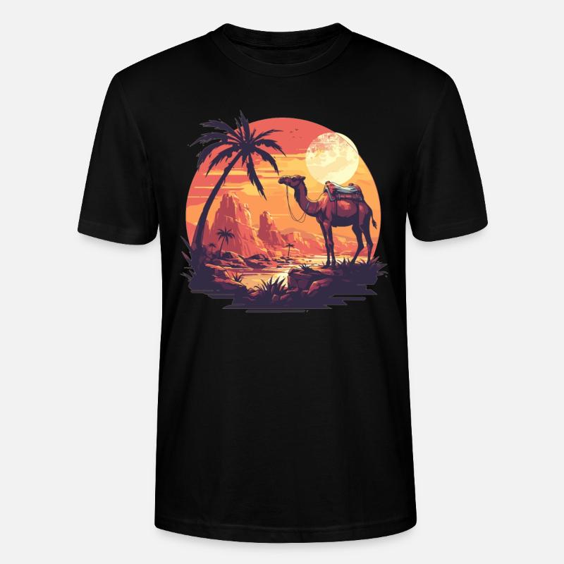 Camel Kamele Kamel - Stanley/Stella Unisex Bio-T-Shirt CRAFTER - Schwarz