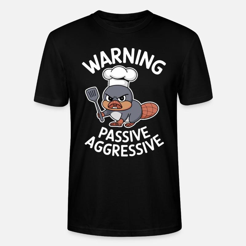 Beware Passive Aggressive Cook - Stanley/Stella CRAFTER Unisex Organic T-Shirt - black