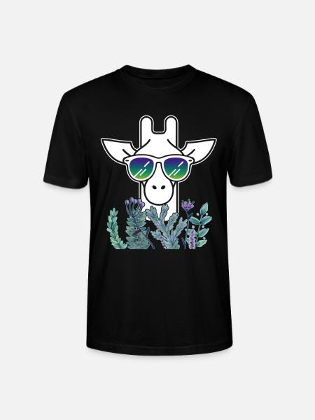 Funny Giraffe Face - Stanley/Stella CRAFTER Unisex Organic T-Shirt - black