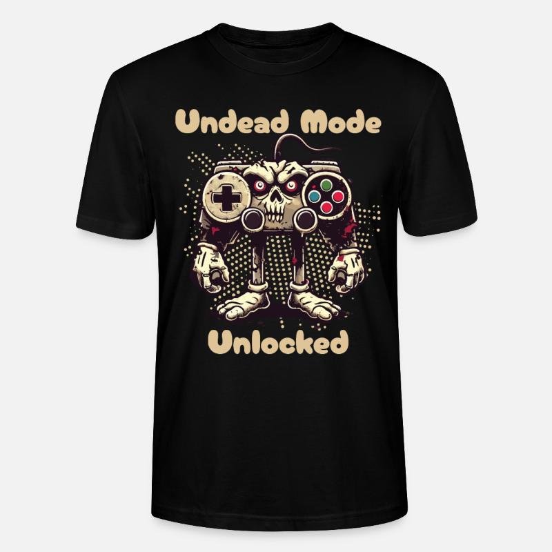 Zombie Gaming Controller Mode Unleashed - Stanley/Stella CRAFTER Unisex Organic T-Shirt - black