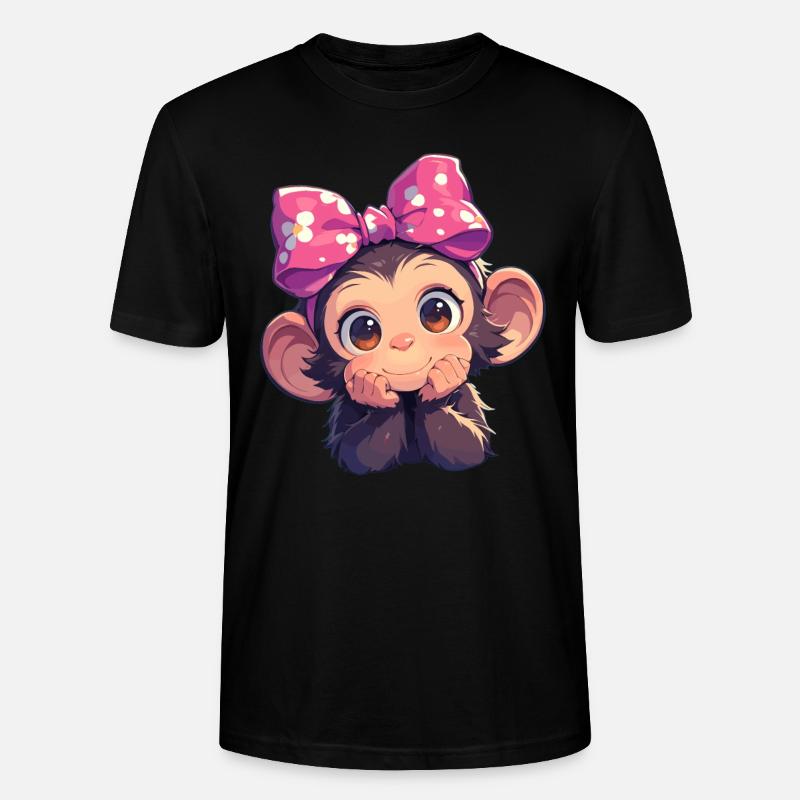 Chimpanzee Schimpansen Schimpanse - Stanley/Stella Unisex Bio-T-Shirt CRAFTER - Schwarz