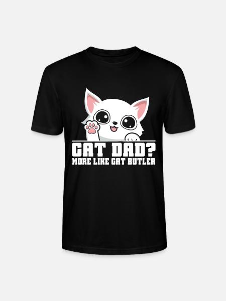 Cat Dad Gifts - Stanley/Stella CRAFTER Unisex Organic T-Shirt - black