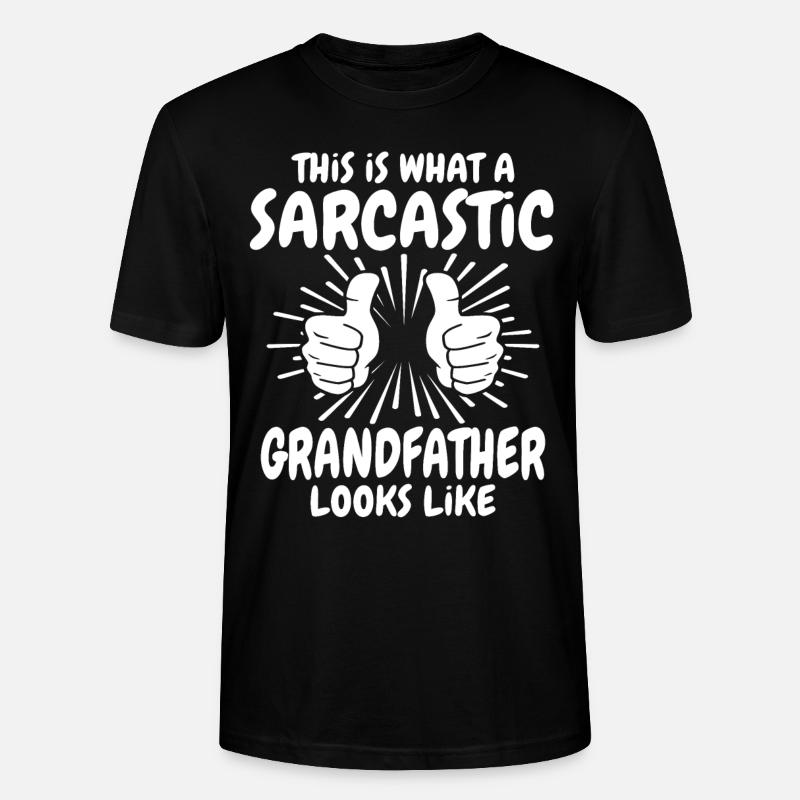 Sarkastischer Grossvater - Stanley/Stella Unisex Bio-T-Shirt CRAFTER - Schwarz