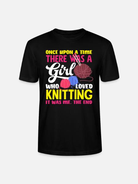 Mädchen Die Stricken Liebte - Stanley/Stella Unisex Bio-T-Shirt CRAFTER - Schwarz