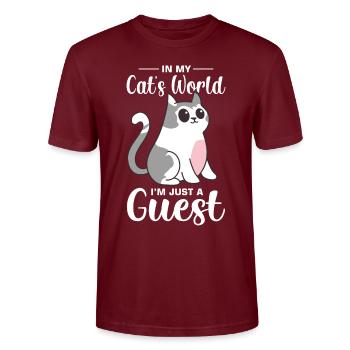 Drôle de dicton de chat - T-shirt bio CRAFTER Stanley Stella Unisexe - bordeaux - Devant - Alina (178cm) & Michal (187cm)