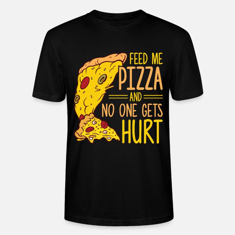 Witziger Pizza Spruch - Stanley/Stella Unisex Bio-T-Shirt CRAFTER - Schwarz