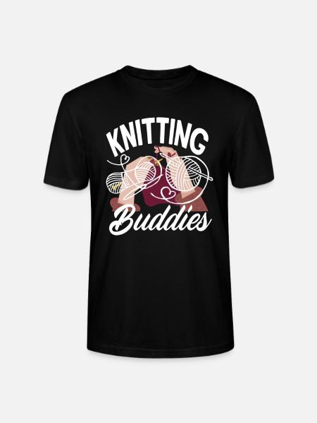 Experience knitting together with friends - Stanley/Stella CRAFTER Unisex Organic T-Shirt - black