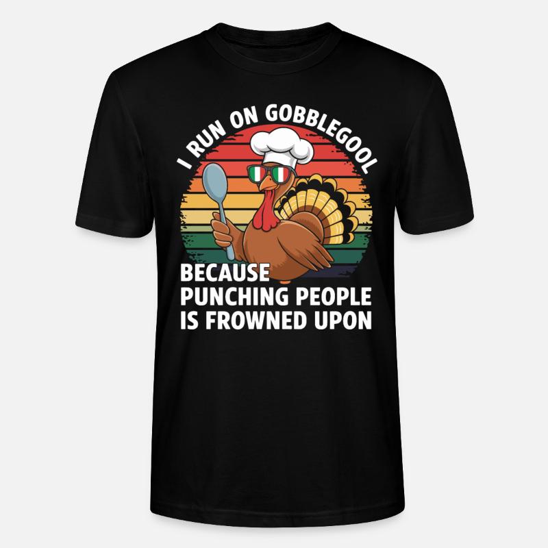 Dinde Thanksgiving Day Gobblegool - T-shirt bio CRAFTER Stanley Stella Unisexe - noir