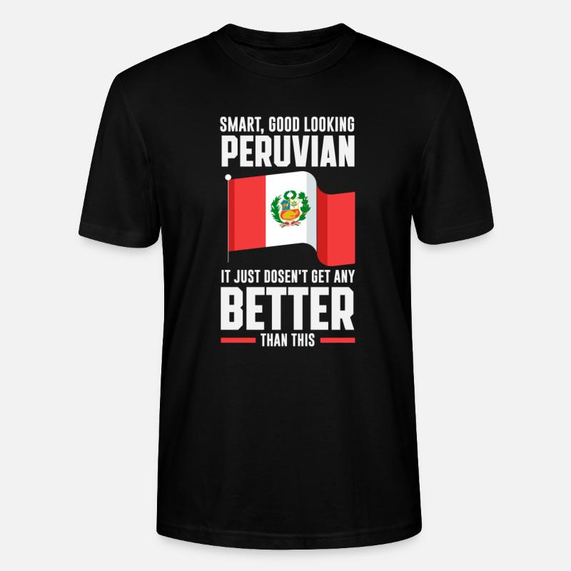 Peru Peruvian Gift - Stanley/Stella CRAFTER Unisex Organic T-Shirt - black