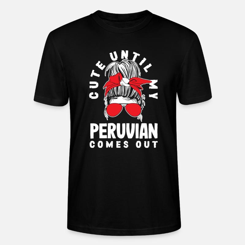 Peru Peruvian Gift - Stanley/Stella CRAFTER Unisex Organic T-Shirt - black