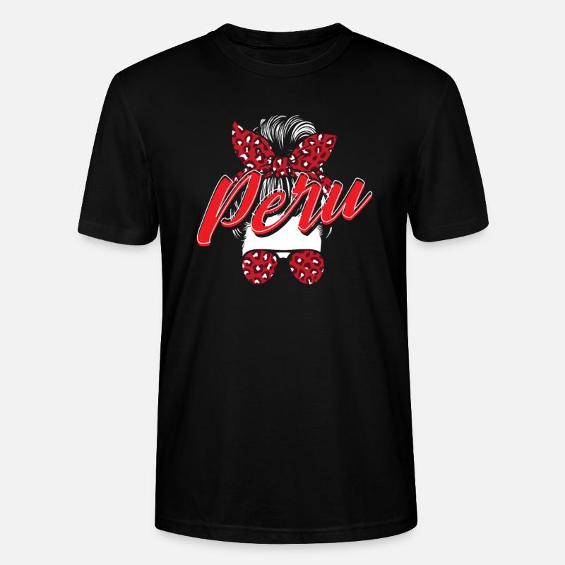 Peru Peruaner Geschenk - Stanley/Stella Unisex Bio-T-Shirt CRAFTER - Schwarz