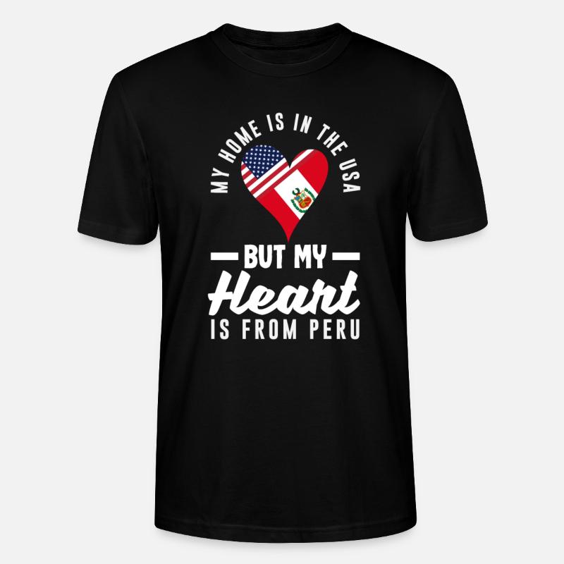 Peru Peruvian Gift - Stanley/Stella CRAFTER Unisex Organic T-Shirt - black