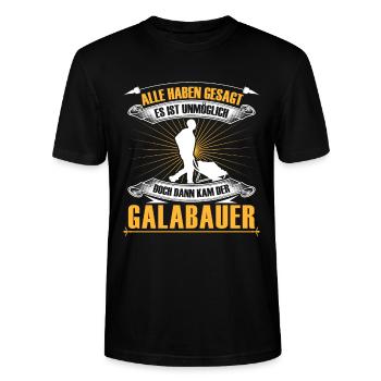 Galabauer ist unmöglich Landschaftsbauer - Stanley/Stella Unisex Bio-T-Shirt CRAFTER - Schwarz - Vorne - Alina (178cm) & Michal (187cm)