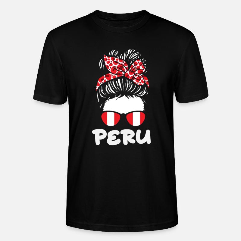 Peru Peruvian Gift - Stanley/Stella CRAFTER Unisex Organic T-Shirt - black