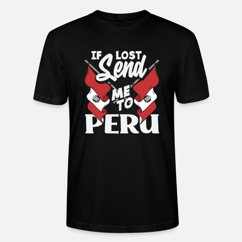 Peru Peruaner Geschenk - Stanley/Stella Unisex Bio-T-Shirt CRAFTER - Schwarz